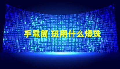 手電筒 斑用什么燈珠